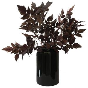 Artificial Cimicifuga Plant Leaf Spray Faux Cimicifuga Stems Artificial Plants Fake Leaves Faux Branchs Fake Leafs Fall Decor Stems for Vases Wedding Garden Holiday Ornaments (3 Pack,21 Inch) (Deep Purplered)