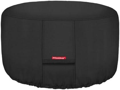 Porch Shield Fire Pit Cover - Waterproof 600D Heavy Duty Fade Resistant Round Patio Fire Bowl Cover Black - 36 inch