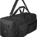 Goloni 130L Heavy Duty Large Duffle Equipment Bag,Catchers Gear Bag with Shoe Compartment,Baseball Duffle Bag (Black)