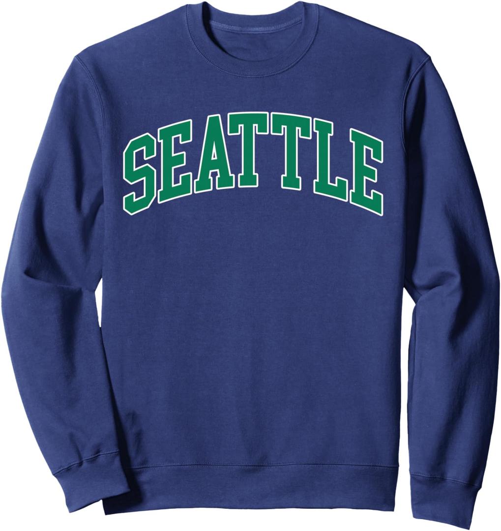 Seattle Classic Vintage Green Sweatshirt, L