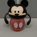 The First Years Disney Mickey Mouse Weighted Straw Cup - Spill Proof Toddler Cups with Flip Top Cover and Silicone Straw - Dishwasher Safe - 7 Oz - 6 Months and Up