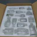 Glass Bud Vase Set of 16, Small Flower Vases, Glass Vases for Centerpieces, Vintage Home Table Decorations Bud Vases (16 Pcs, Clear)