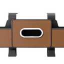 Seeyoo Car Back Seat Organizer with Drink Holders and Storage Durable PU Leather with Hooks and Tissue Box - Keep Your Car Tidy and Organized-brown