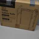 Toilet Safety Rails, Adjustable Toilet Frame for Elderly, Seniors, Handicap & Disabled, Foldable Handicap Toilet Handles Fit Any Toilets (300 LB)