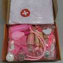 Sundaymot Doctor Kit for Girls, 34 Pcs Doctor kit for Toddlers 3-5 with Medical Storage Bag & Real Stethoscope Pretend Play Doctor Set, Doctor Play Gift for Kids Toddlers Role Play