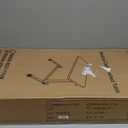 Vaunn Medical Pneumatic Adjustable Overbed Bedside Table with Wheels (Hospital and Home Use) (Black)