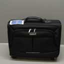 Lekebobor Rolling Laptop Bag With a Compact Combination LockRolling Laptop Briefcase on Wheels for Women/Men Fits Up to 15.6Inch computer Bags Water Resistant for Work Travel and Business, Black (Medium)