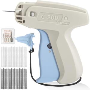 Stitch Gun for Clothes, Tagging Gun for Clothing, Micro Handheld Tag Gun Quick Stitch Sewing Gun, Portable Quick Clothing Fixer Hemming Tool Includes 6 Needles and 1000 Black White Fasteners