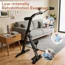 Adjustable Pedal Exerciser for Seniors, Upright Arm and Leg Exercise Bike for Home Physical Therapy, Sit-Down Recumbent Cycle with LCD Display & Chrome Handlebars for Joint Mobility