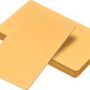 PATIKIL 0.8mm Metal Business Cards, 12 Pack Blank Name Card Laser Engraving Anodized Aluminum for DIY Gift Cards, Golden
