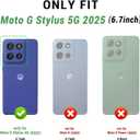 SUANPOT Compatible with G Stylus 5G 2025 Wallet case with RFID Blocking Credit Card Holder,Flip Book PU Leather Protective Cover Women Men for Stylus 5G 2025 Phone case Rose Gold