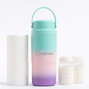 Snugtale 22oz Portable Breast Milk Cooler Bottle – Milk Cooler for Breastmilk, 24H+ Cooling, with 2 BPAFree Bottles with Measurement Marks, Travel Essential for Outdoor Breastfeeding & Pumping