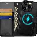 OCASE for iPhone 15 Pro Detachable Wallet Case with Card Holder, [2 in 1] PU Leather Flip Folio Case with RFID Blocking Magnetic Stand Removable Shockproof Phone Cover 6.1 Inch, Black