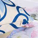 Blue and Yellow Throw Pillow Covers 18x18 Set of 2 Navy Yellow Grey Gray Boho Geometric Flower Pattern Print Decorative Pillowcases Farmhouse Outdoor Square Cushion Cases Decor for Sofa Bed Couch