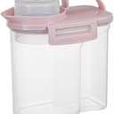 Coarse Grain Storage Tank Grain Storage Box Bean Storage Tank Moisture-Proof Kitchen Storage Tank Grain Sealed Tank Rice Storage Bucket-Small Upgraded Hand Rice Bucket Pink (1.5KG)