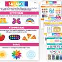 Sproutbrite 8 Pack 16" L x 12" W Art Posters Elements and Principles of Art Posters - Art Classroom Decor - Builds Strong Understanding of Art Fundamentals