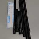 Cupboard Bars Tension Rods, 6 Pack Spring Loaded Curtain Rods 12 to 20 Inches Steel Adjustable Tension Curtain Rod Shower Rod Closet Rod Window Rods (Black, 12-20 in-2Pcs)