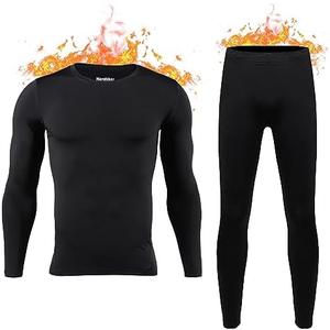 HEROBIKER Long Johns Thermal Underwear for Men Skiing Winter Warm Hunting Gear Fleece Lined Base Layer Set Top Bottom Medium