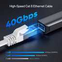 Cat8 Flat Ethernet Cable 50 FT Indoor & Outdoor, Invisable Ultra-Thin Ethernet Cable High Speed 40Gbps 2000Mhz, Flexible Shielded Internet Cable, Cat 8 SFTP Network Cable for Home/Office/Gaming, White