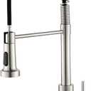 Pull Down Kitchen Faucet with Cup Washer Brushed Nickel