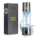 Hydrogen Water Bottle Generator(Grey) - Up to 6360 PPB - Certified H2 Generator- SPE/PEM Technology - - Portable Hydration & Athletic Performance System (10 Oz)