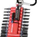 Geinxurn Impact Hex Screwdriver Bits Set,22 Pcs Magnetic Metric S2 Steel Multi Insert Power Bit Tips with Organizer Sleeve and Storage Strip