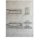 Shower Caddy Bathroom Organizer 5 Pack,Shower Shelf - 304 Stainless Steel,Anticorrosive,Rust-Proof,Waterproof Kitchen & Bathroom Shelves Storage and Organization - Silver Shower Shelves