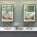 16x24 Inch LED Medicine Cabinet Mirror, Bathroom Mirror with Lights and Storage Wall Mounted & Recessed with Anti-Fog, Dimmable 3 Color Light with Memory, 2 Shelves & 1 Organizer Box, Left Hinge