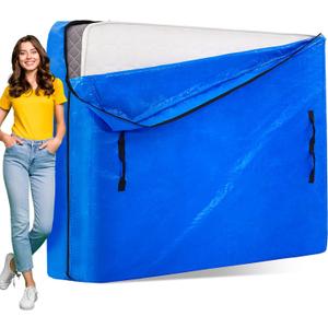 AlexHome Mattress Bags for Moving and Storage - Full XL- Heavy Duty Tarp Reusable Mattress Storage Bag,Easy Carrier Mattress Moving Cover,Moving Bags,Moving Supplies (Full XL Size)