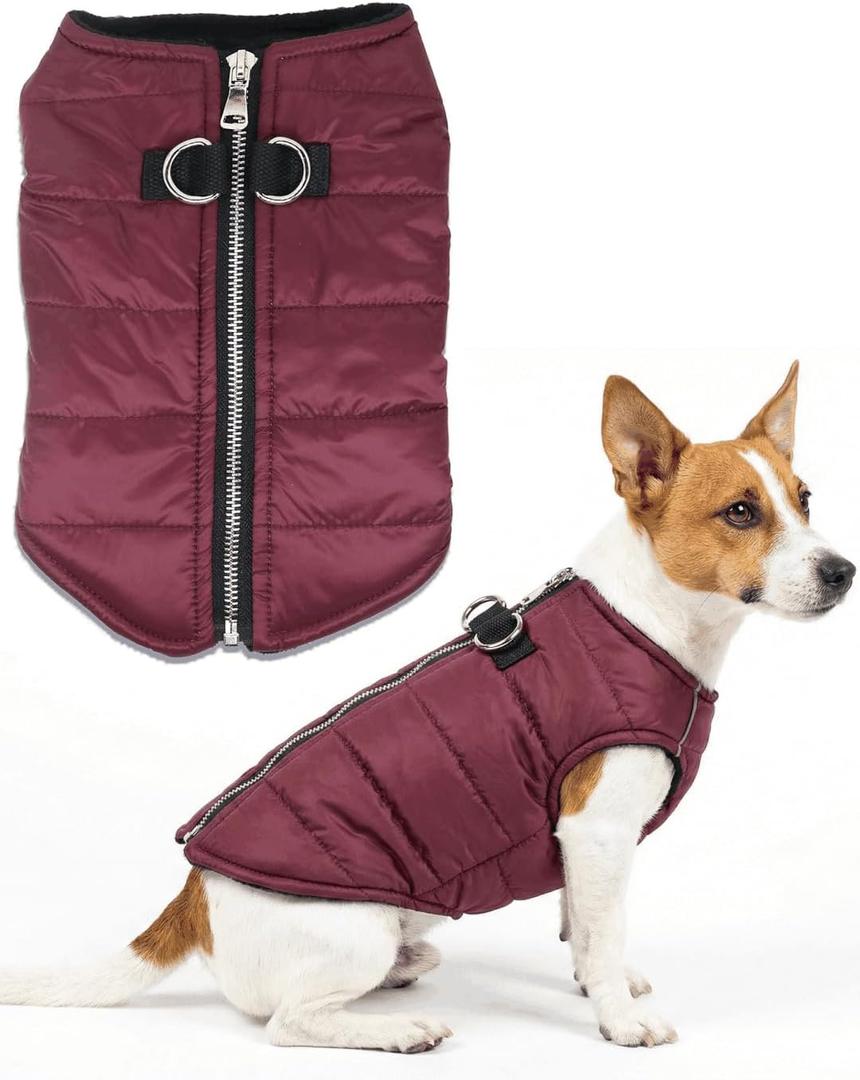 Puppy Winter Coats Small Dog Coat Waterproof Dog Jackets Puppy Jacket Coats for Small Dogs (X-Large (Chest: 22.6-23.6''), Rose)