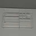 Amazing Abby - Tiffany - Acrylic Cosmetic Organizer, Transparent Plastic Makeup Holder, Compartmented, Shatter-Proof, Perfect Bathroom Vanity Storage Solution for Beauty Supply, Large