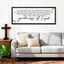 Goodness of God Framed Wall Art, 40''15'' Positive Religious Long Natural Bible Verse for Christian God Jesus Christ Prayer, Vintage Rustic Holy Catholic Scripture Decor Black