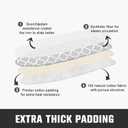 Ironing Board Cover and Pad, Standard Size 15" x 54" Iron Board Replacement Cover, 4 Layers Extra Thick Iron Board Cover Resist Scorching and Staining with Elastic Edge and 2 Fastener Straps