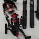 Fishing Rod, 6.9ft 2Pcs Telescopic Fishing Rods Set, Carbon Fiber Fishing Pole, 2PCS Spinning Rod and Reel Combo with Carrier Bag Freshwater Fishing Rod and Reel Combos Kits Fishing Gear