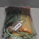 Wander Agio Winter Women Warm Scarf Long Shawl Large Scarves Cold Weather Thick Blanket Scarf Colorful Plaid (Orange Grey Black 35)