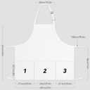 NLUS Kitchen Cooking Apron with 3 Pockets, Adjustable Bib Apron Chef Aprons for Women Men (White)