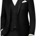 MAGE MALE Mens 3 Piece Suits Slim Fit Tuxedo Suit Set Soild Prom Wedding Suits One Button Blazer Vest Pants Set M