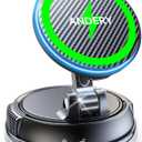 ANDERY Only for iPhone Magsafe Car Mount Charger [15W Fast Wireless Charging, 78+LBS Strong Suction 2400gf Strong Magnetic] 360 Adjustable Car Phone Holder, Phone Holders for Your Car for pats & mats
