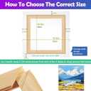 2 Pack DIY Canvas Stretcher Bars 20x20 Inch Canvas Frame,Sturdy Stretcher Frames for Oil Paintings,Prints,Paint by Numbers & Posters(Need Extra Size to wrap Around The Frame)