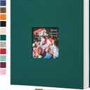 Spbapr Large Photo Album Self Adhesive 4x6 5x7 8x10 10x12 Pictures Magnetic Scrapbook Linen Cover DIY Album with A Metal Pen 13.2"x12.8"40pages