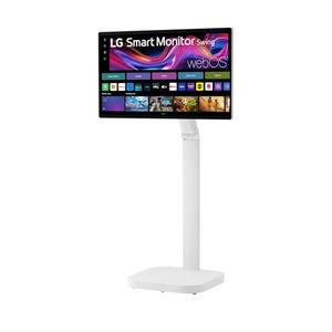 LG Smart Monitor Swing 32U889SA-W 32-Inch 4K UHD (3840x2160) IPS Touchscreen on a Fully Adjustable Wheeled Base HDR10, webOS, Built-in Speaker, HDMI, USB Type-C, Tilt/Height/Swivel/Pivot Stand, White