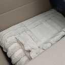 BEDELITE Boho King Size Comforter Set - Beige Tufted Striped Bed Set 3 Pieces, Soft Vintage Farmhouse Comforter for All Seasons, Boho Home Decor,Fluffy Jacquard Bedding with Pillow Sham