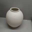 White Ceramic Large Vase - 11 Inch Round Modern Ceramic Vases,Tall Vase for Decor Living Room Table Decor and Festive Home Interiors