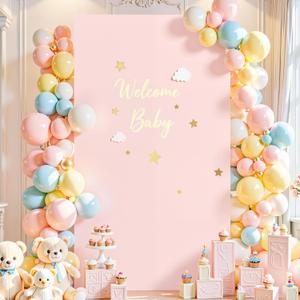 4FT Pink Square Backdrop Cover Square Arch Cover Stretchy Fitted Wedding Arch Covers Spandex Backdrop Covers Wedding Birthday Baby Shower Party Ceremony Decor