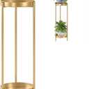 Plant Stand Plant pots Indoor Stands – Metal Flower Pots Stand Plant Shelf for Multiple Plants,2 Tier Removable Display Plant Table Gardeing Gifts for Living Room Outdoor Garden Balcony Décor Gold