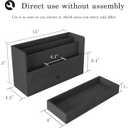 Bamboo Mail Organizer Countertop Desktop with Drawer - Desk Organizer with File Organizer for Office Supplies All-in-One Desk File Organization with Pencil Holder for Paper Letter Envelope Bill