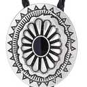 Turquoise Bolo Tie for Men, Leather Braided Necktie Western Cowboy Bola Tie Costume Accessories for Men Women