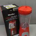 Mueller Personal Blender for Shakes and Smoothies with 15 Oz Travel Cup and Lid, Juices, Baby Food, Heavy-Duty Portable Blender & Food Processor, Red
