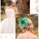 Yunsailing 8 Pcs Fascinators Hats for Women Tea Party Derby Hats Veil Feathers on a Headband and a Clip