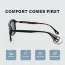 Premium Acetate Aviator Polarized Sunglasses for Men Women Scratch/Saltwater Resistant/Oleophobic Coating Lens (Black and Tortoise Frame/Grey Lens)